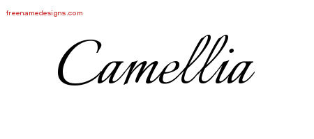 Calligraphic Name Tattoo Designs Camellia Download Free
