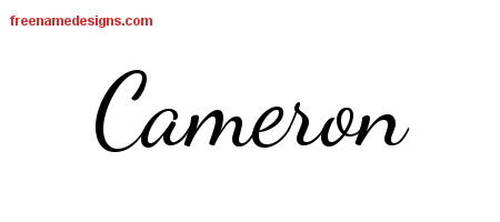 Lively Script Name Tattoo Designs Cameron Free Download