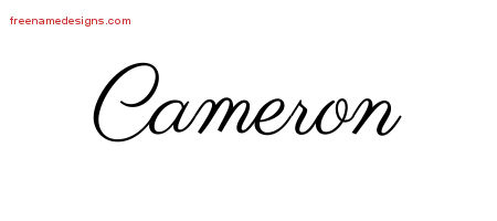 Classic Name Tattoo Designs Cameron Printable