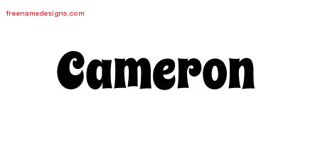 Groovy Name Tattoo Designs Cameron Free Lettering