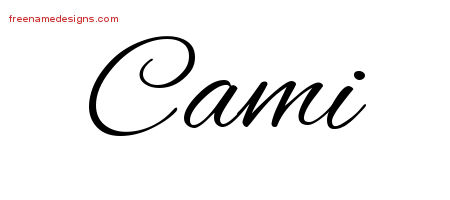Cursive Name Tattoo Designs Cami Download Free
