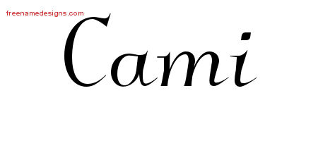 Elegant Name Tattoo Designs Cami Free Graphic
