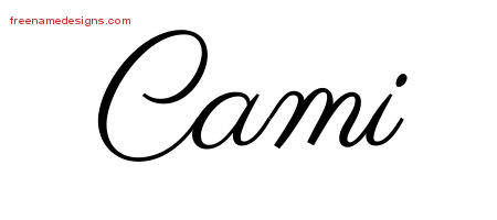 Classic Name Tattoo Designs Cami Graphic Download
