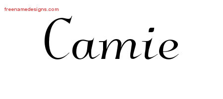 Elegant Name Tattoo Designs Camie Free Graphic