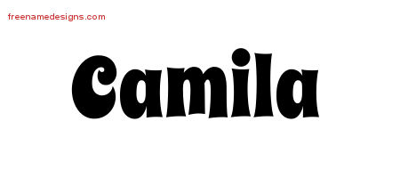 Groovy Name Tattoo Designs Camila Free Lettering
