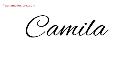 Cursive Name Tattoo Designs Camila Download Free