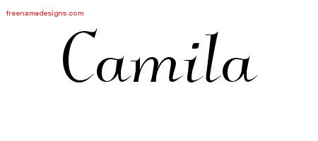 Elegant Name Tattoo Designs Camila Free Graphic