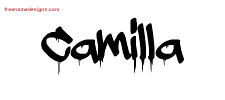 Graffiti Name Tattoo Designs Camilla Free Lettering