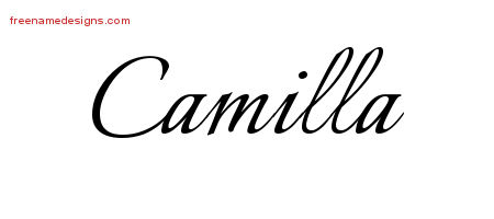 Calligraphic Name Tattoo Designs Camilla Download Free