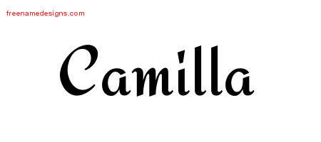 Calligraphic Stylish Name Tattoo Designs Camilla Download Free