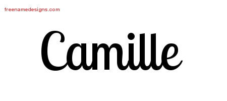 Handwritten Name Tattoo Designs Camille Free Download