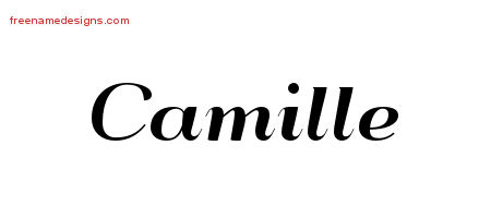 Art Deco Name Tattoo Designs Camille Printable