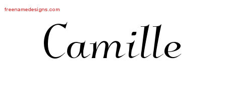 Elegant Name Tattoo Designs Camille Free Graphic