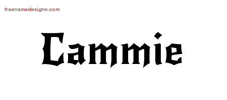 Gothic Name Tattoo Designs Cammie Free Graphic