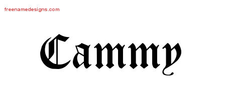 Blackletter Name Tattoo Designs Cammy Graphic Download