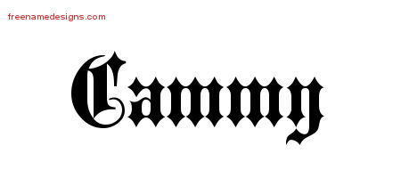 Old English Name Tattoo Designs Cammy Free