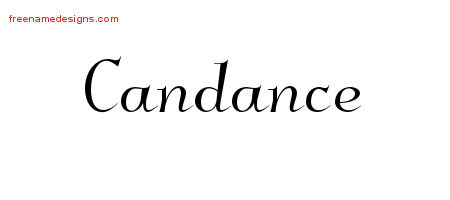 Elegant Name Tattoo Designs Candance Free Graphic