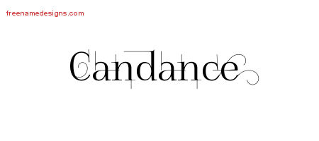 Decorated Name Tattoo Designs Candance Free