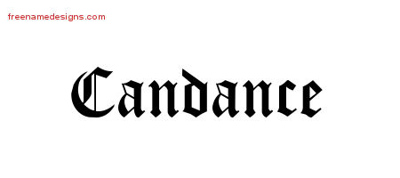 Blackletter Name Tattoo Designs Candance Graphic Download