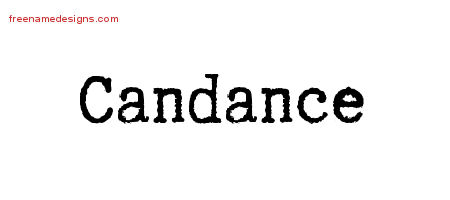 Typewriter Name Tattoo Designs Candance Free Download