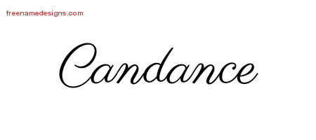 Classic Name Tattoo Designs Candance Graphic Download