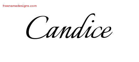 Calligraphic Name Tattoo Designs Candice Download Free