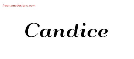 Art Deco Name Tattoo Designs Candice Printable