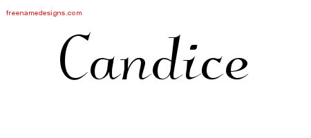 Elegant Name Tattoo Designs Candice Free Graphic