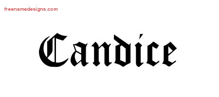 Blackletter Name Tattoo Designs Candice Graphic Download