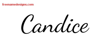 Lively Script Name Tattoo Designs Candice Free Printout