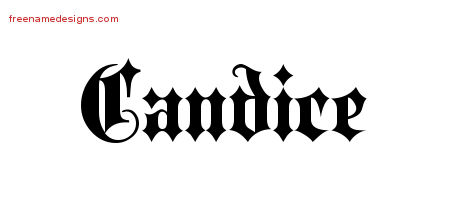 Old English Name Tattoo Designs Candice Free