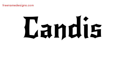 Gothic Name Tattoo Designs Candis Free Graphic