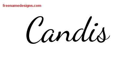Lively Script Name Tattoo Designs Candis Free Printout