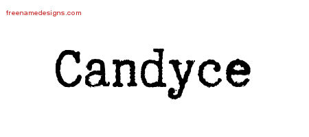 Typewriter Name Tattoo Designs Candyce Free Download