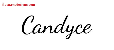 Lively Script Name Tattoo Designs Candyce Free Printout