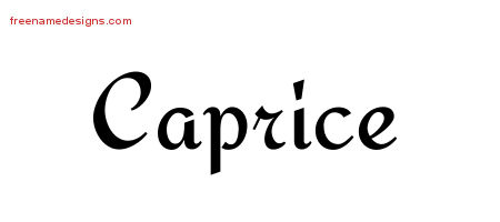 Calligraphic Stylish Name Tattoo Designs Caprice Download Free