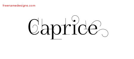 Decorated Name Tattoo Designs Caprice Free