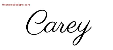 Classic Name Tattoo Designs Carey Printable