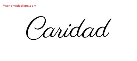 Classic Name Tattoo Designs Caridad Graphic Download