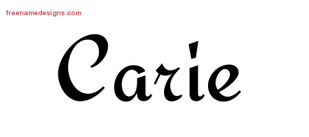 Calligraphic Stylish Name Tattoo Designs Carie Download Free