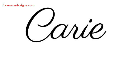 Classic Name Tattoo Designs Carie Graphic Download