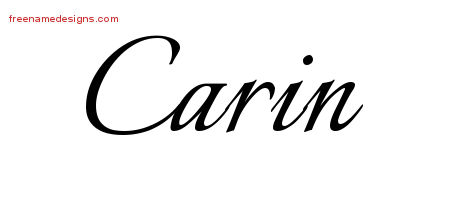 Calligraphic Name Tattoo Designs Carin Download Free