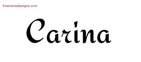 Calligraphic Stylish Name Tattoo Designs Carina Download Free