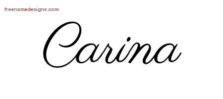 Classic Name Tattoo Designs Carina Graphic Download