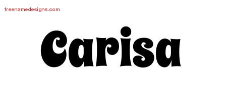 Groovy Name Tattoo Designs Carisa Free Lettering