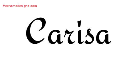 Calligraphic Stylish Name Tattoo Designs Carisa Download Free