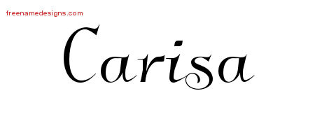 Elegant Name Tattoo Designs Carisa Free Graphic