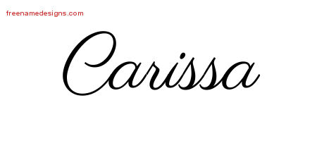 Classic Name Tattoo Designs Carissa Graphic Download