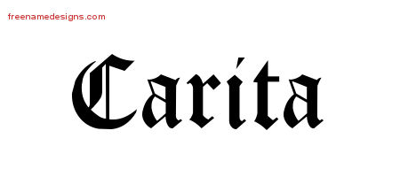 Blackletter Name Tattoo Designs Carita Graphic Download