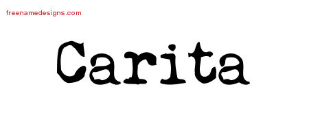 Vintage Writer Name Tattoo Designs Carita Free Lettering